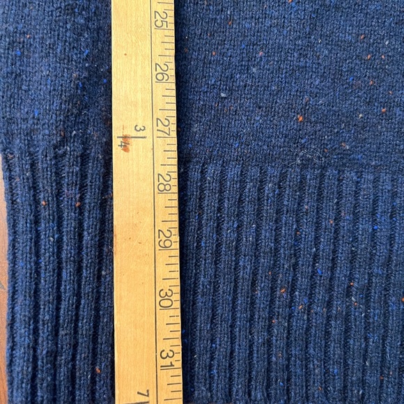 Celtic & Co Flecked Navy Zip Neck Dress - Picture 10 of 10